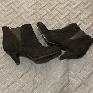 Black suede booties